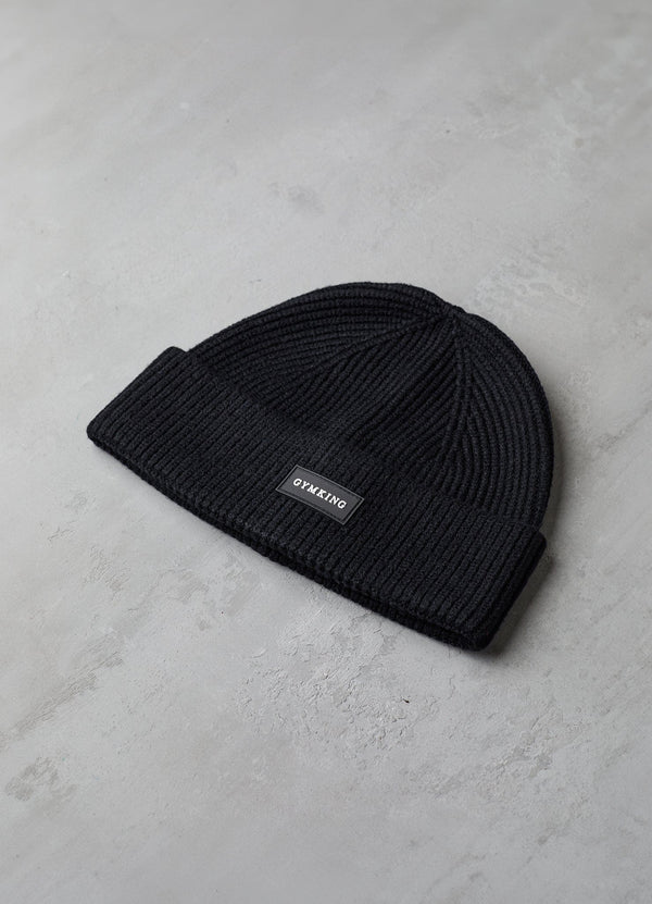 Gym King Rib Knit Beanie Black