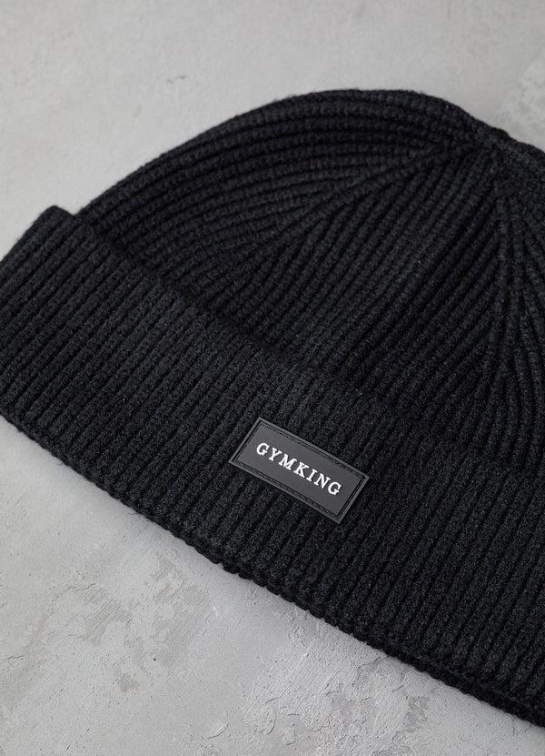 gym king Rib Knit Beanie Black