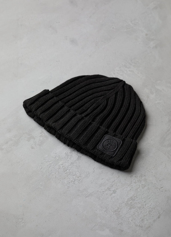 Gym King Rib Knit Beanie Hat Black
