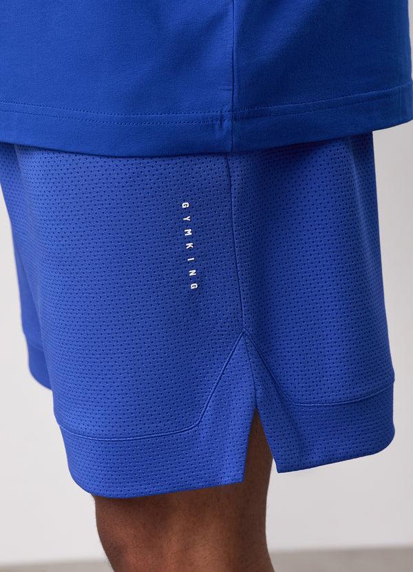 Gym King Rival Mesh Short Capri Blue