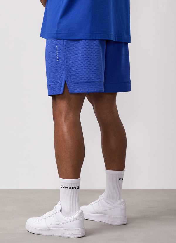 gym king Rival Mesh Short Capri Blue