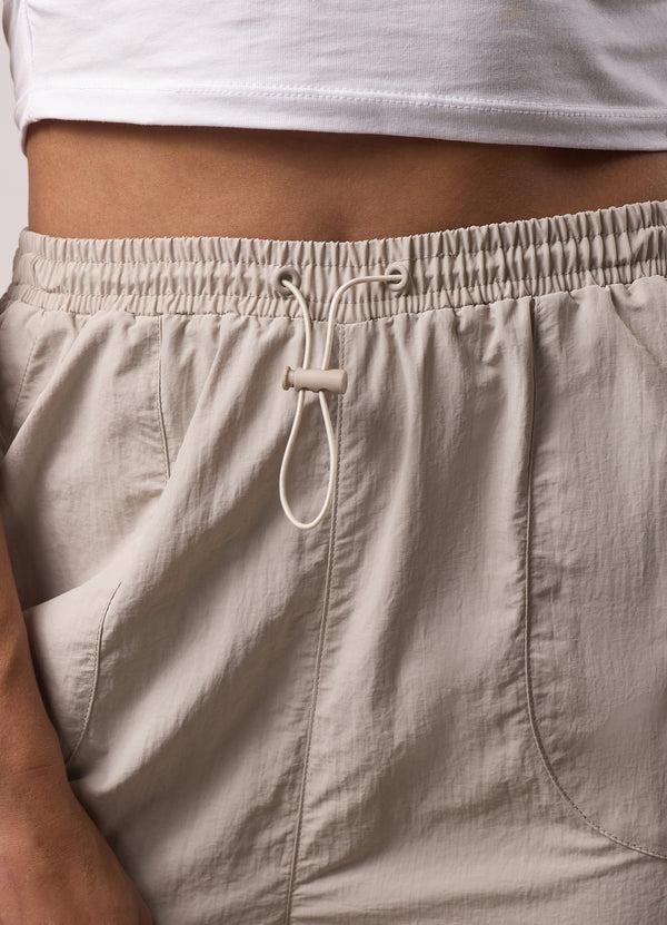 Gym King Ruched Woven Cargo Trouser Light Stone