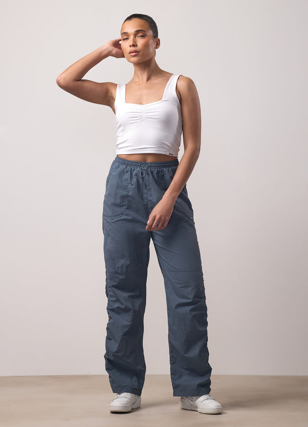 gym king Ruched Woven Cargo Trouser Storm Blue