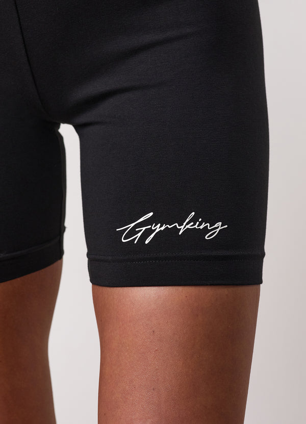 Gym King Script Mindset 5" Jersey Cycle Short Black