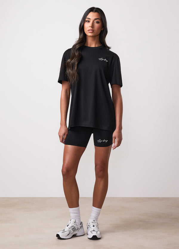 Gym King Script Mindset 5" Jersey Cycle Short Black