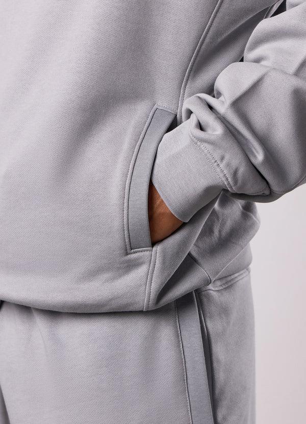 Gym King Script Relaxed Fit Hood Urban Grey