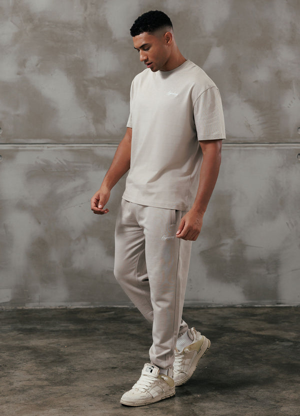 Gym King Script Relaxed Fit Jogger Light Sand