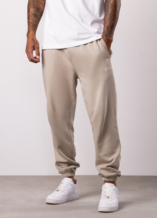 Gym King Script Relaxed Fit Jogger Light Sand