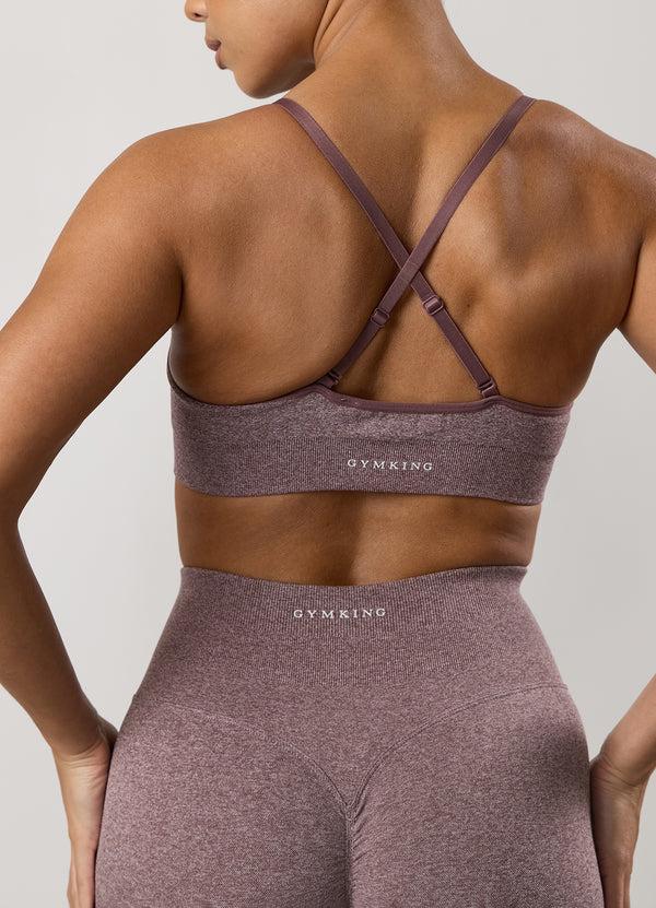 Gym King Sculpt Marl Scrunch Bra Grape