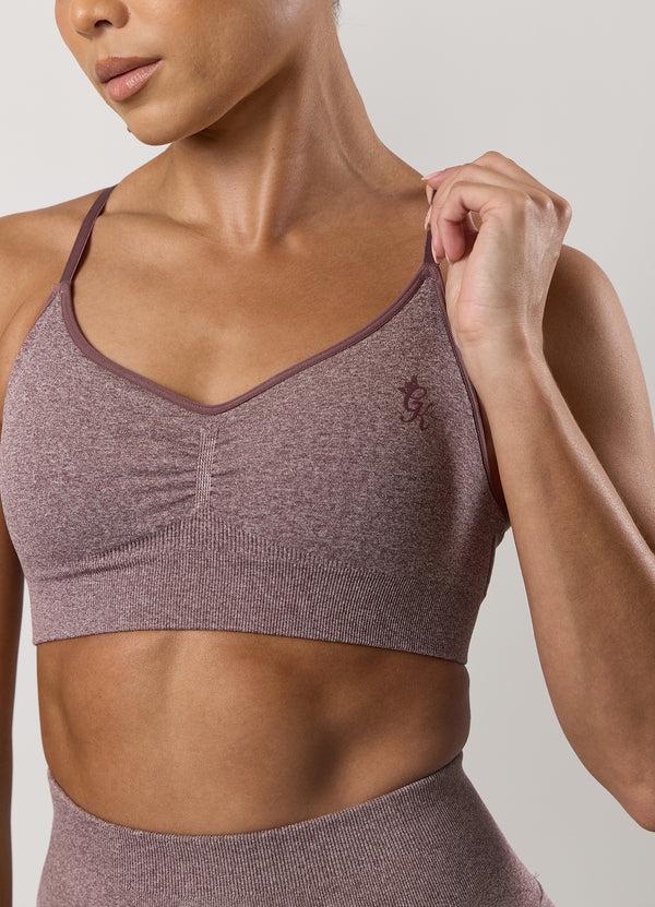 Gym King Sculpt Marl Scrunch Bra Grape
