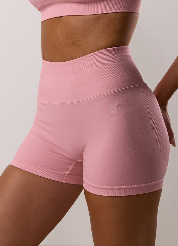 gym king Sculpt Seamless 3" Short Pink Blush