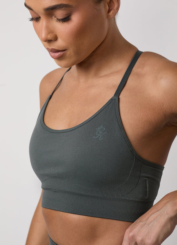Gym King Sculpt Seamless Bra Green Smoke