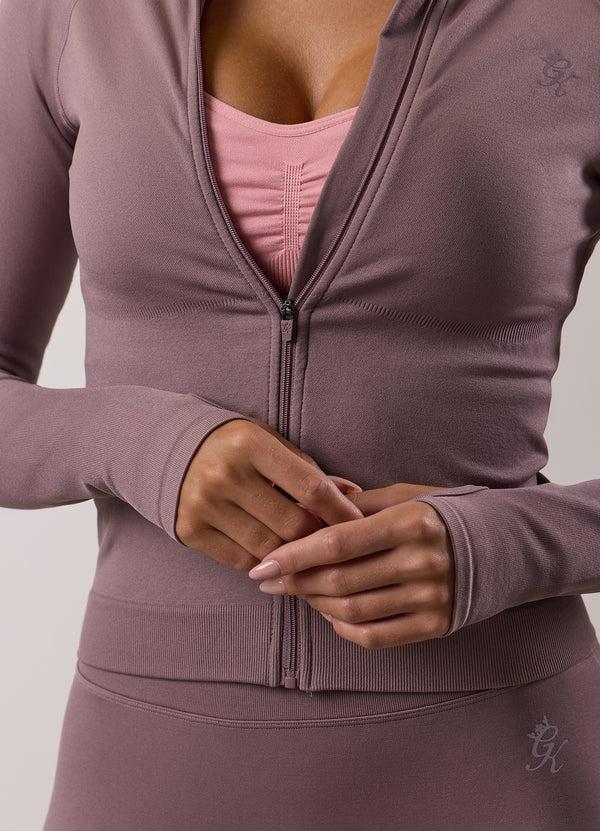 Gym King Sculpt Seamless Full Zip Purple Fog