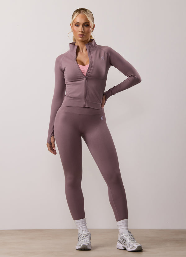 Gym King Sculpt Seamless Full Zip Purple Fog