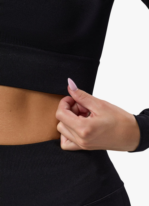 Gym King Sculpt Seamless Long Sleeve Top Black