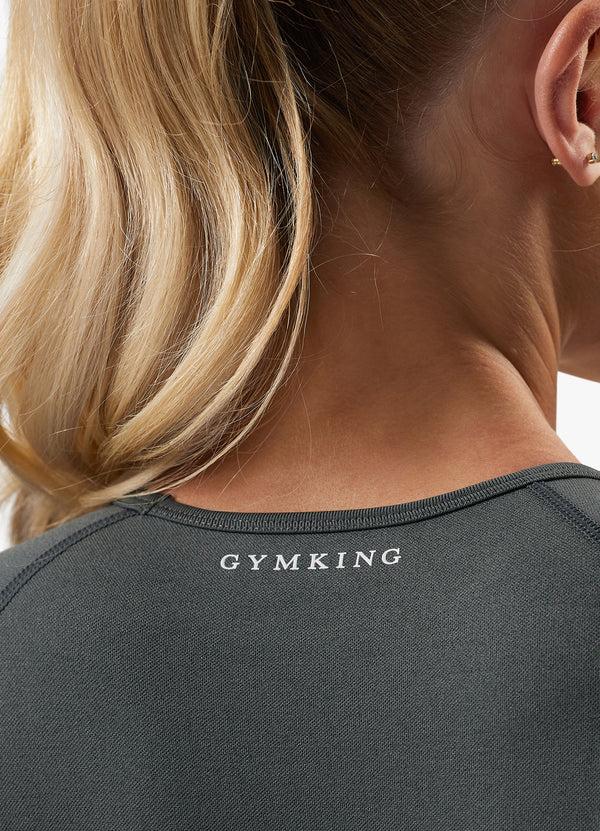 Gym King Sculpt Seamless LS Top Green Smoke