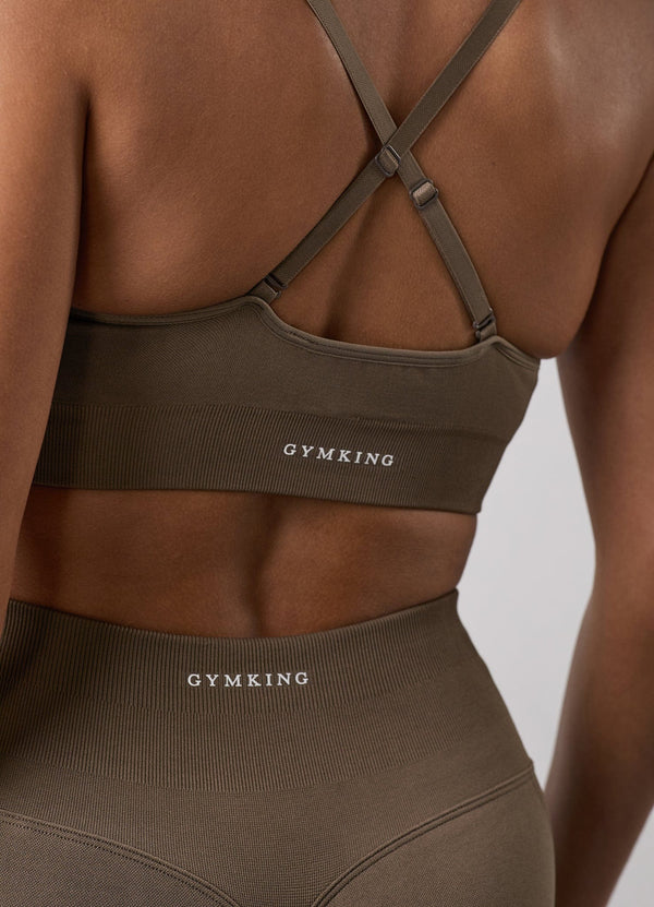 gym king Sculpt Seamless Scrunch Bra Deep Mink