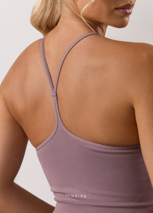 Gym King Sculpt Seamless Vest Purple Fog