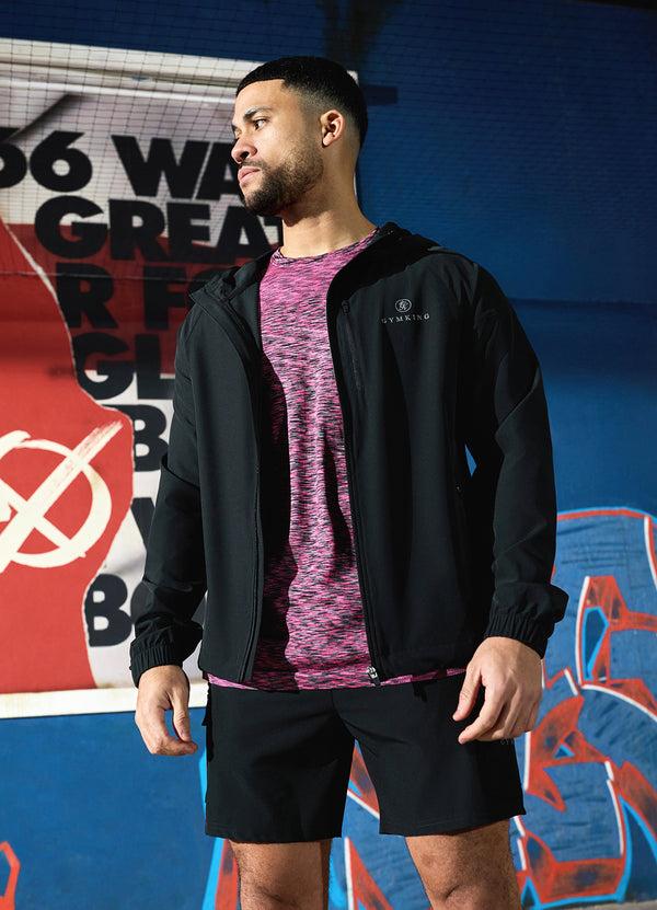 Gym King Seamless Space Dye Tee Black/Pink