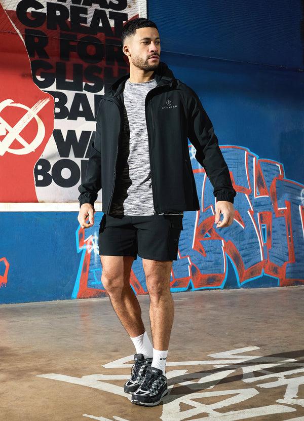 Gym King Seamless Space Dye Tee Light Grey/Black