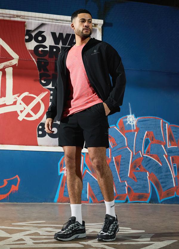 Gym King Seamless Space Dye Tee Urban Grey/Coral