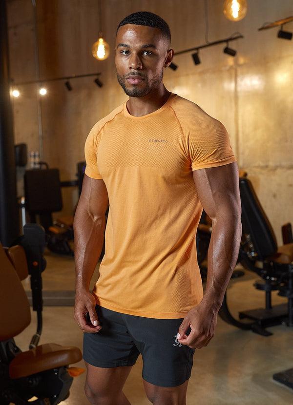 Gym King Seamless Tee Soft Orange