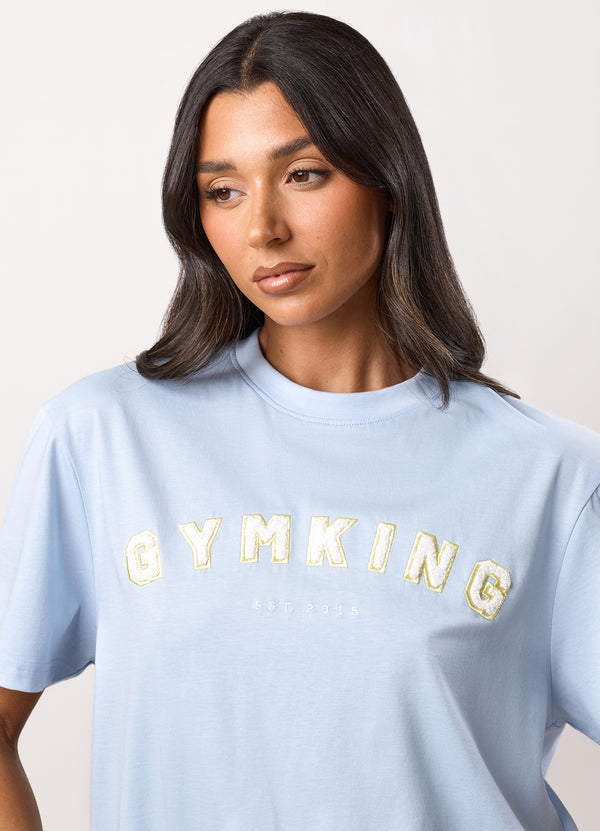 Gym King Shadow Boyfriend Tee Hydrangea Blue