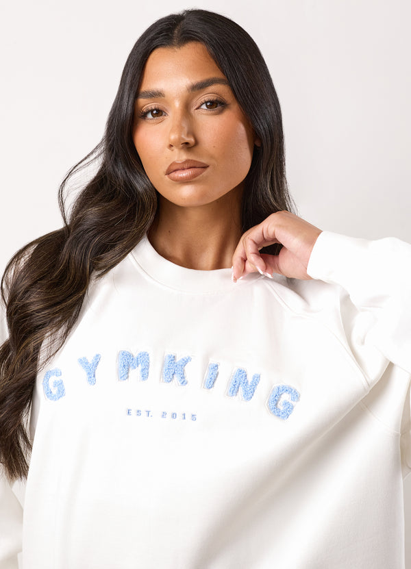 Gym King Shadow Oversized Crew Cream
