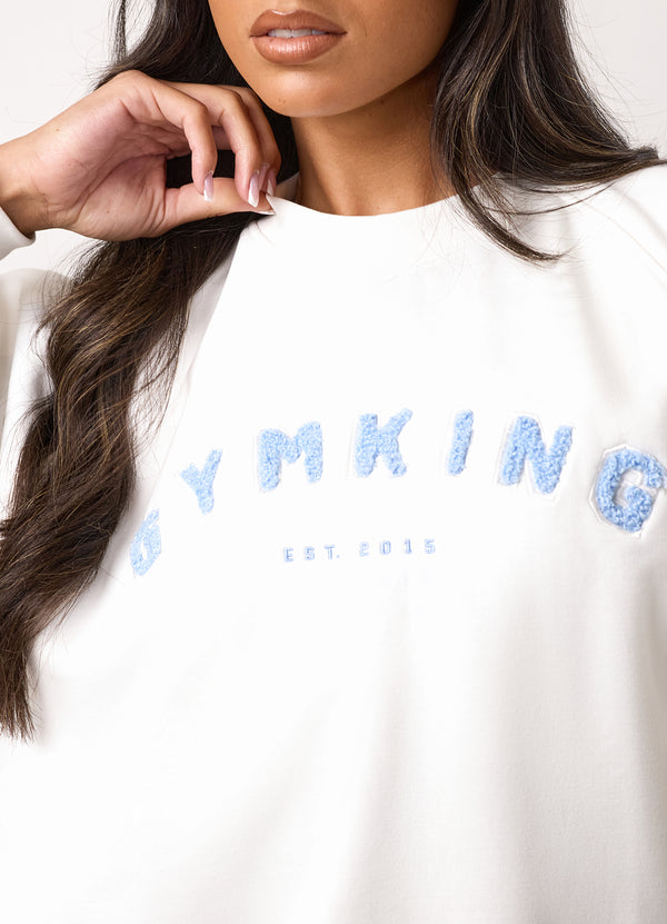 Gym King Shadow Oversized Crew Cream