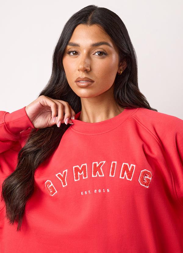 Gym King Shadow Oversized Crew Watermelon