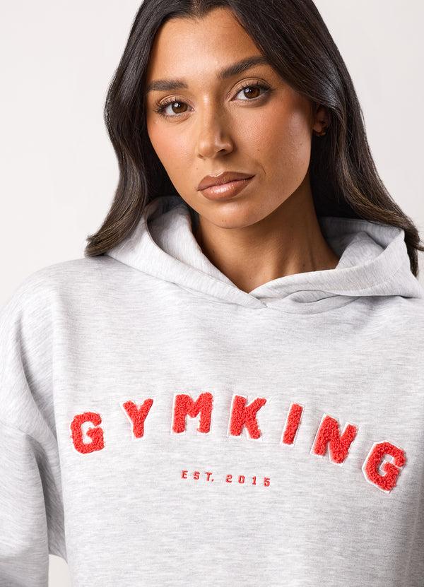 Gym King Shadow Oversized Hood Snow Marl