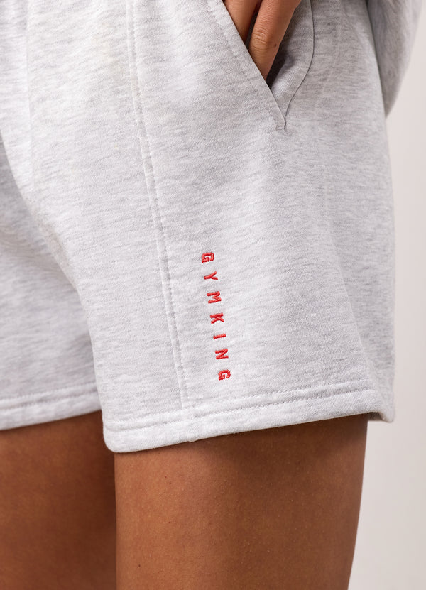 Gym King Shadow Seam Detail Short Snow Marl