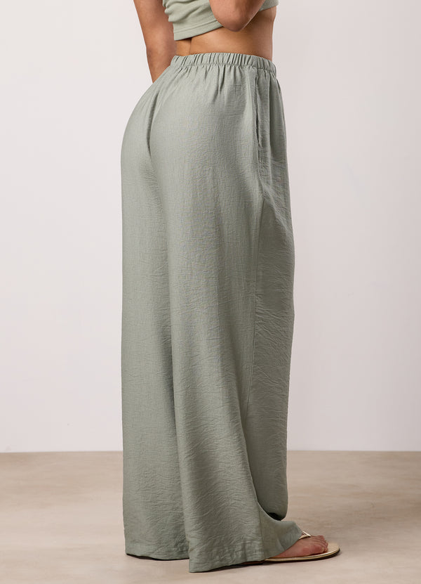 gym king Signature Woven Trousers Sage