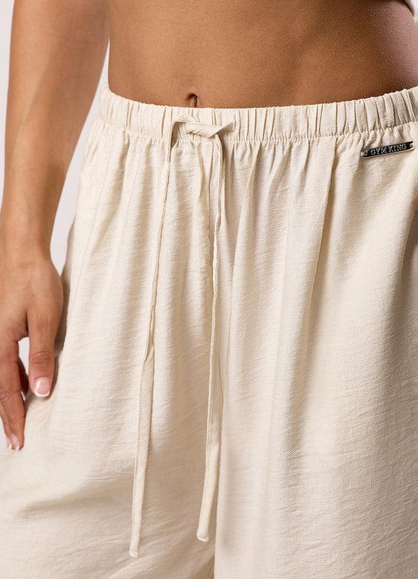 Gym King Signature Woven Trousers Warm Linen