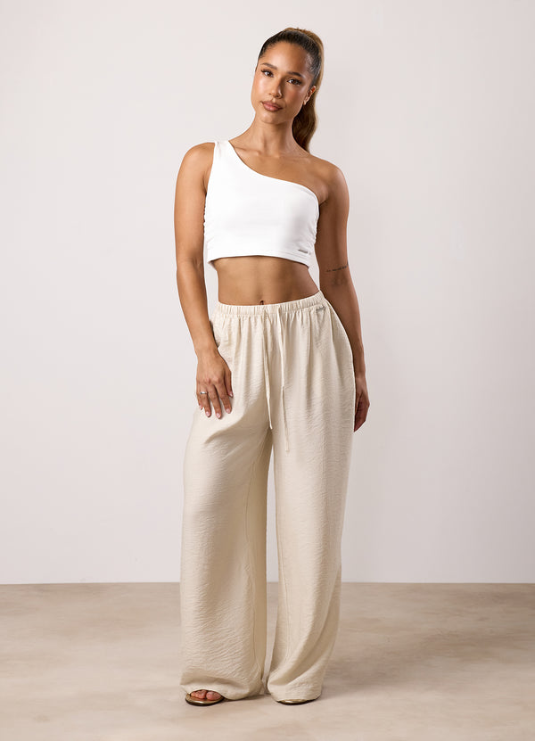 Gym King Signature Woven Trousers Warm Linen