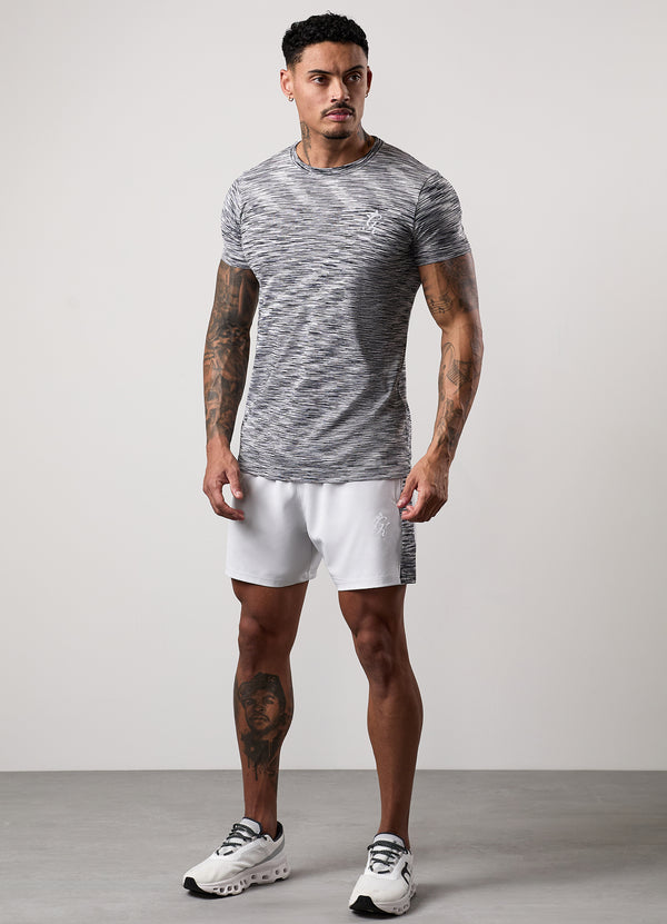 Gym King Space Dye Panel 5" Short Light Grey/Black