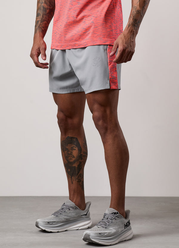 gym king Space Dye Panel 6" Short Urban Grey/Coral