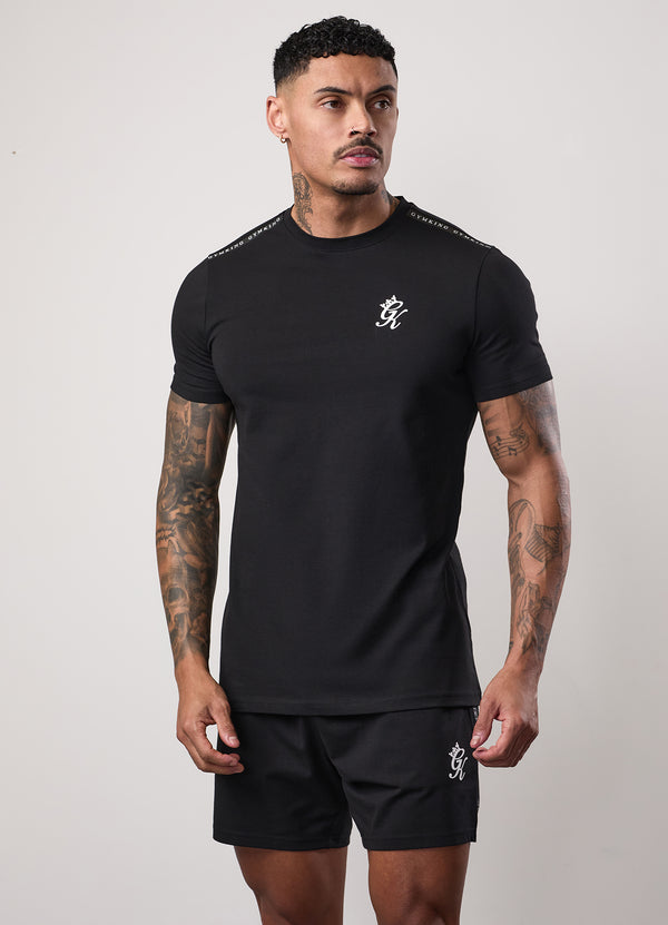 Gym King Taped Jersey Tee Black