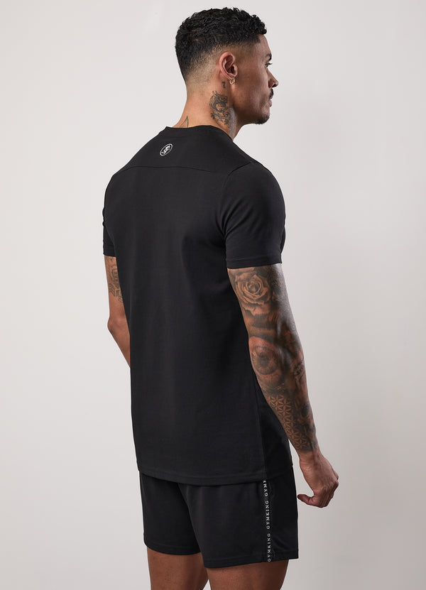 Gym King Taped Jersey Tee Black