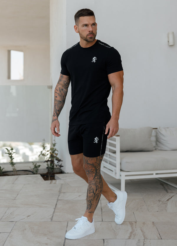 gym king Taped Jersey Tee Black