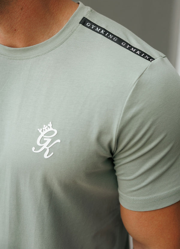 Gym King Taped Jersey Tee Frosted Sage