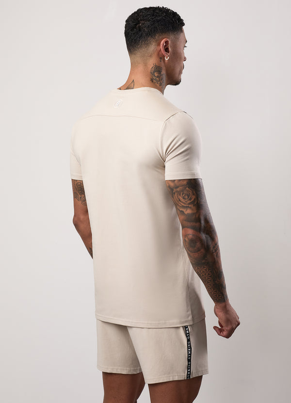 Gym King Taped Jersey Tee Light Stone