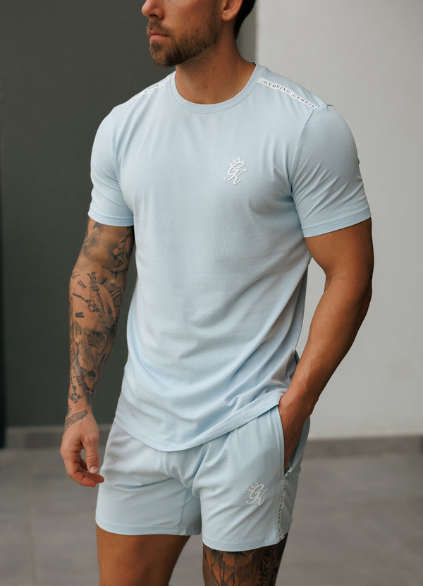 Gym King Taped Jersey Tee Sky Blue