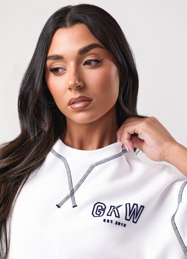 Gym King Team GKW Rib Collar Tee White