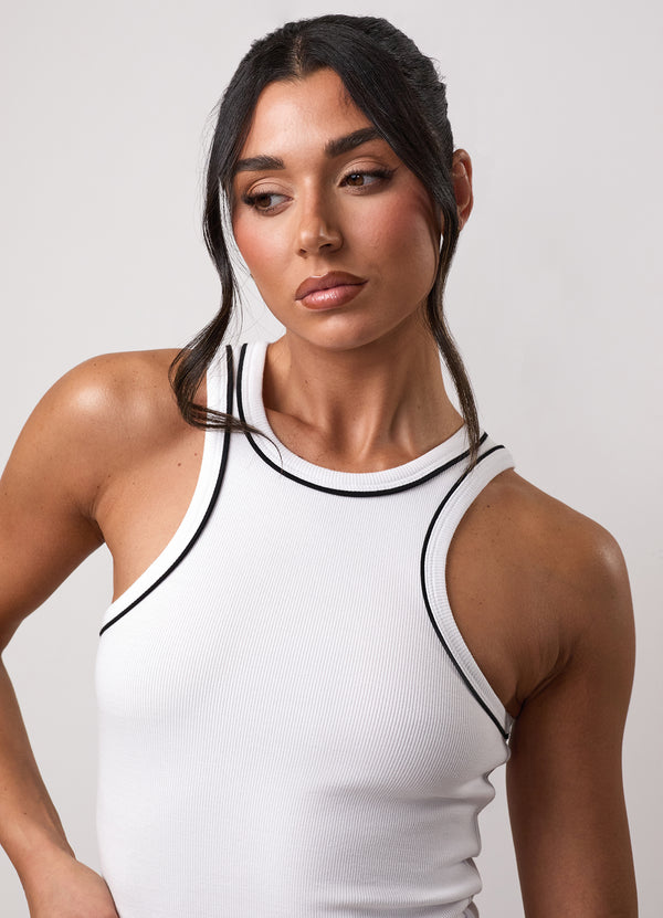 Gym King Team GKW Rib Vest White