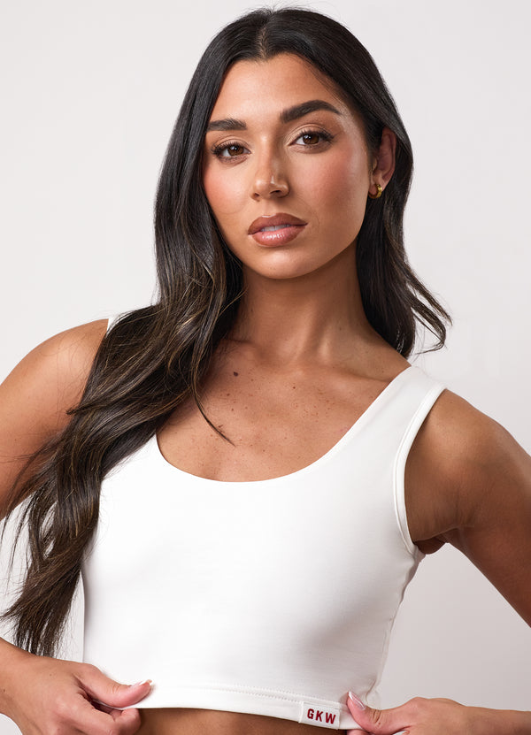 Gym King Team GKW Scoop Neck Bralette Cream