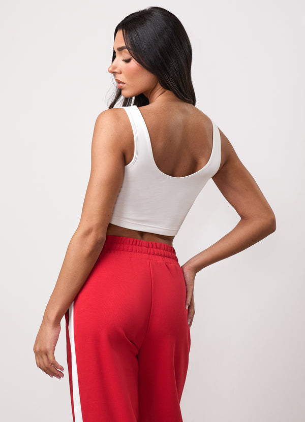 gym king Team GKW Scoop Neck Bralette Cream