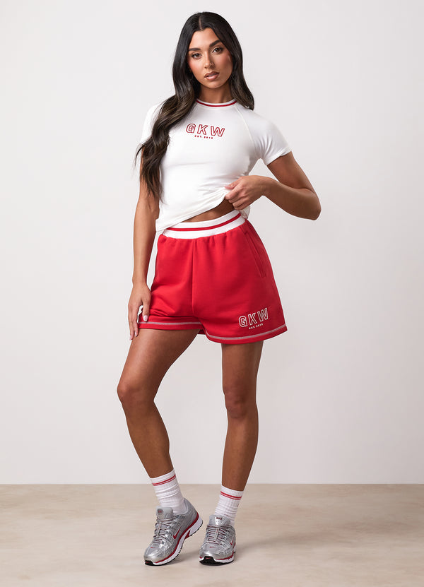 Gym King Team GKW Tee With Rib Sleeves Cream