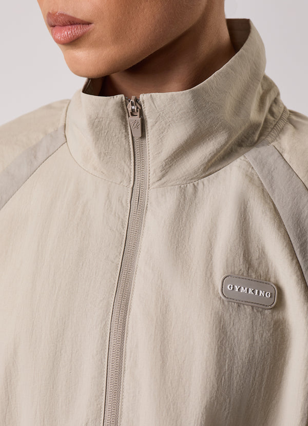 Gym King Track Woven Jacket Vanilla Brown