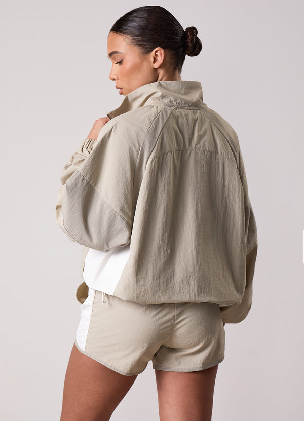 gym king Track Woven Jacket Vanilla Brown